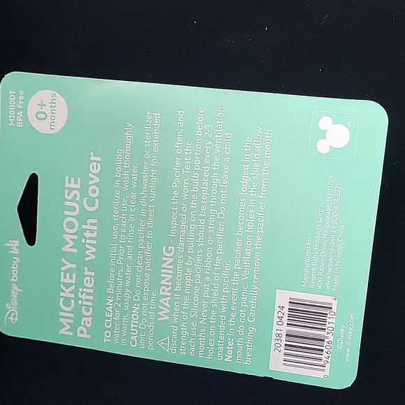 NIP Two (2) Disney Mickey Mouse Pacifier with Cover Blue - Picture 5 of 5